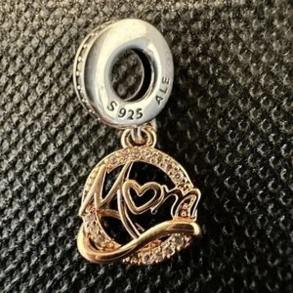 Rose Gold and Silver Mom Charm